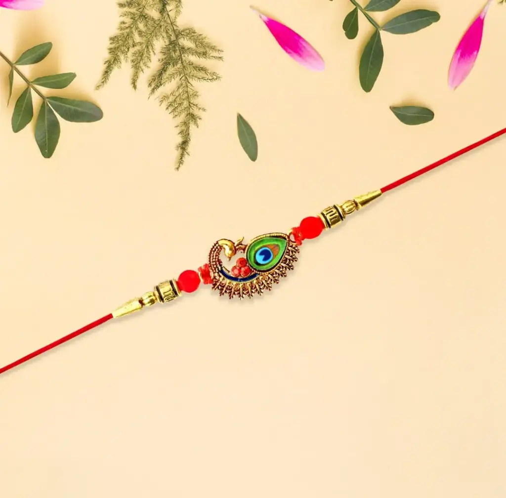 Peacock Feather Rakhi