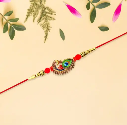 Peacock Feather Rakhi
